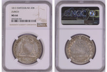 Load image into Gallery viewer, Swiss Cantons. Zurich. 1813 20 Batzen, NGC MS66. Superb.