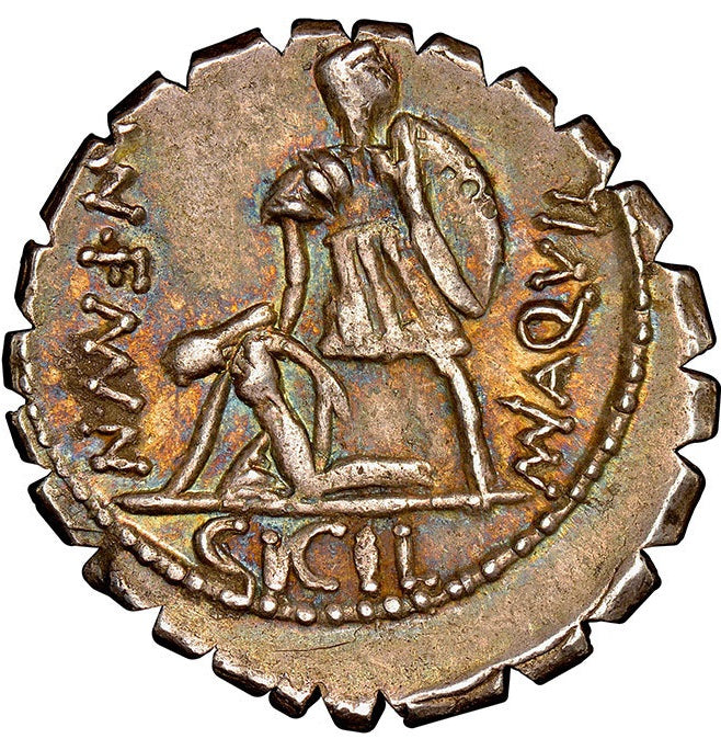 Roman Republic. Manius Aquillius. (Circa 71 or 65 BC) Denarius Serratu