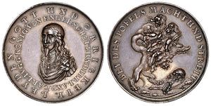 Great Britain. Charles I. ND (1649) "Death" Medal, NGC MS62. Eimer-163; MI-352-210.