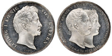 Load image into Gallery viewer, German States, Bavaria. Ludwig I. 1842 &quot;Royal Wedding&quot; 2 Thaler, NGC MS64+PL (Prooflike). Finest certified PL example.