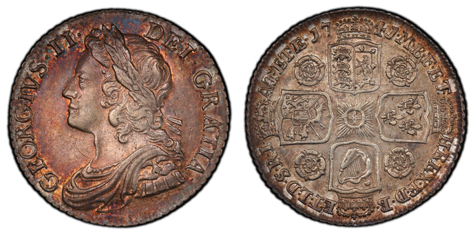 Great Britain. George II. 1741/39 Shilling, PCGS AU53. Very scarce overdate.