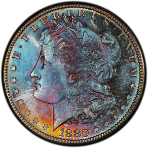 United States of America. 1881 Morgan Silver Dollar. PCGS MS64. "Fire and Ice".