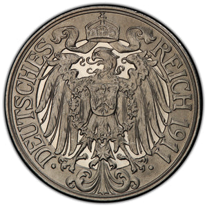 Germany; Empire. 1911-A 25 Pfennig, PCGS PR67DCAM. Rare condition.