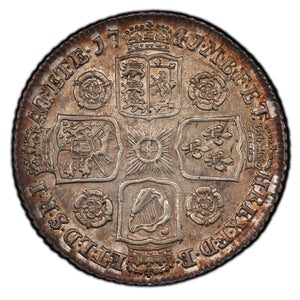 Great Britain. George II. 1741/39 Shilling, PCGS AU53. Very scarce overdate.