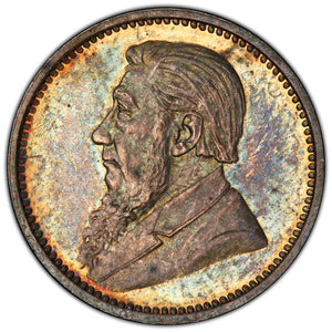 South Africa. 1892 Threepence, PCGS PR64. Original surfaces, extremely low mintage.
