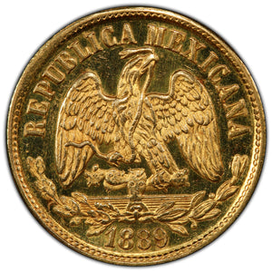 Mexico. 1889-Mo M 10 Pesos, PCGS MS61PL. Incredibly rare, only 88 minted.