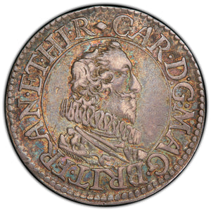 Great Britain. England. Charles I. Pattern 1/2 Groat, ND (1631-32), PCGS AU50. Early milled issue.