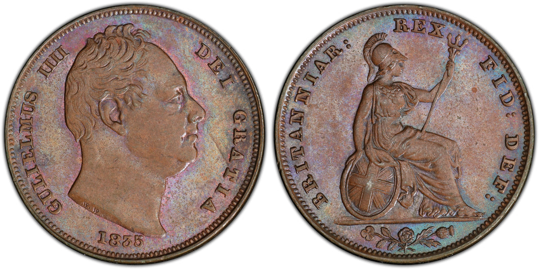 Great Britain. William IV. 1835 Farthing, PCGS MS63BN. Pleasantly toned.