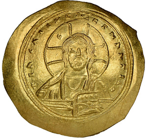 Byzantine Empire. Constantine IX Monomachus. (1042-1055 AD) Histamenon Nomisma, NGC MS Strike 5/5, Surface 5/5, "die shift".